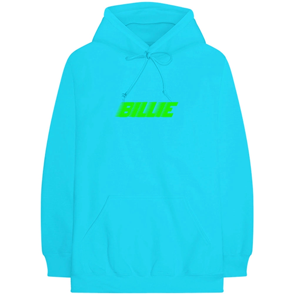 Billie Eilish Thermal Photo Kapuzenpullover hoodie Blau Attitude